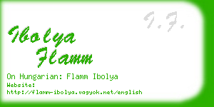 ibolya flamm business card